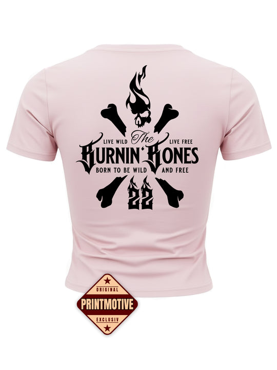 Cropped T-Shirt Women Skull Bones LP/B