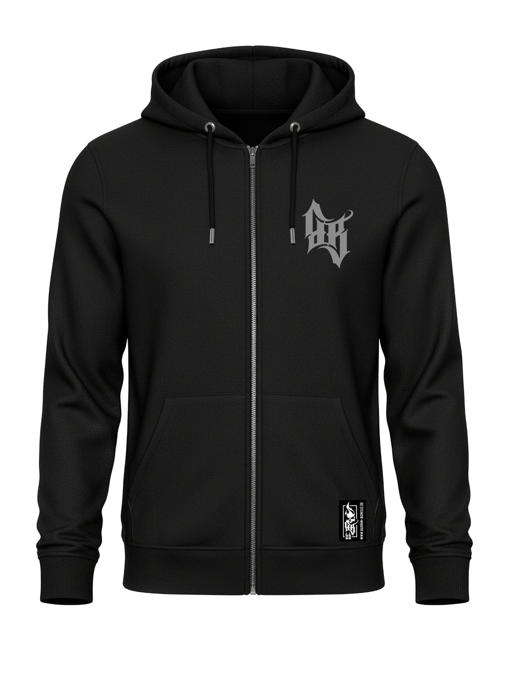 Hoodie-Jacke Men BB22 Heavy - Skull Bones B/GR