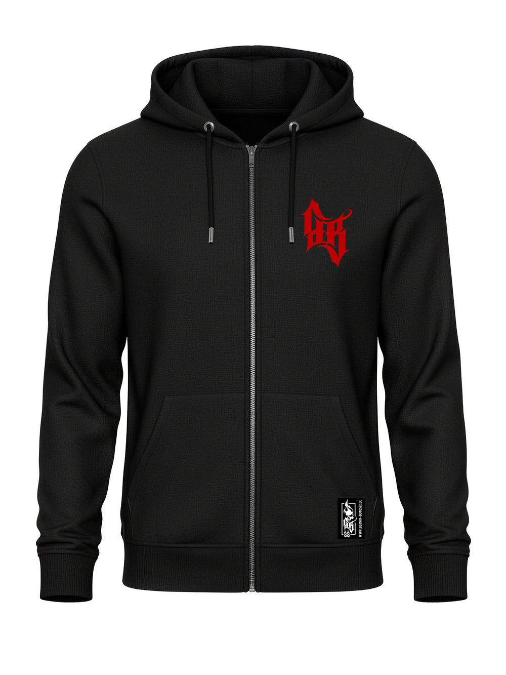 Hoodie-Jacke Men BB22 Heavy - Skull Bones B/R