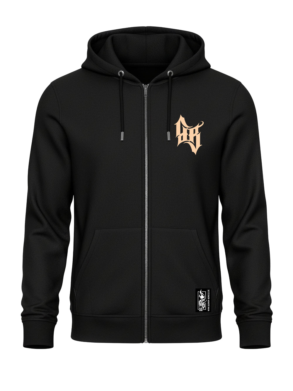 Hoodie-Jacke Men BB22 Heavy - Skull Bones B/RDR