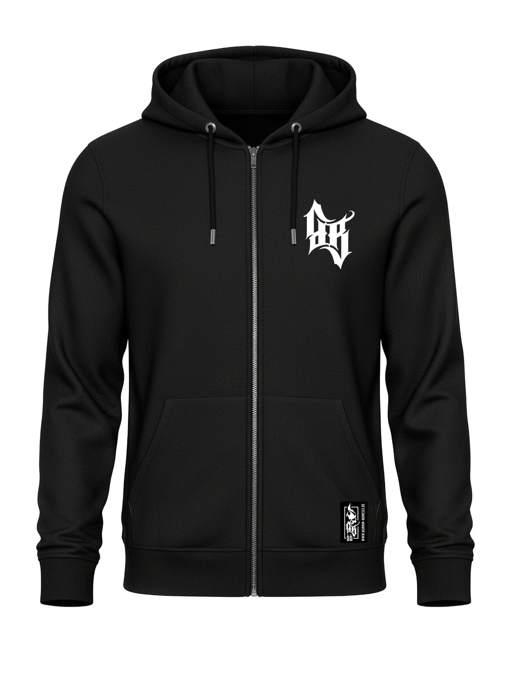 Hoodie-Jacke Men BB22 Heavy - Skull Bones B/WR