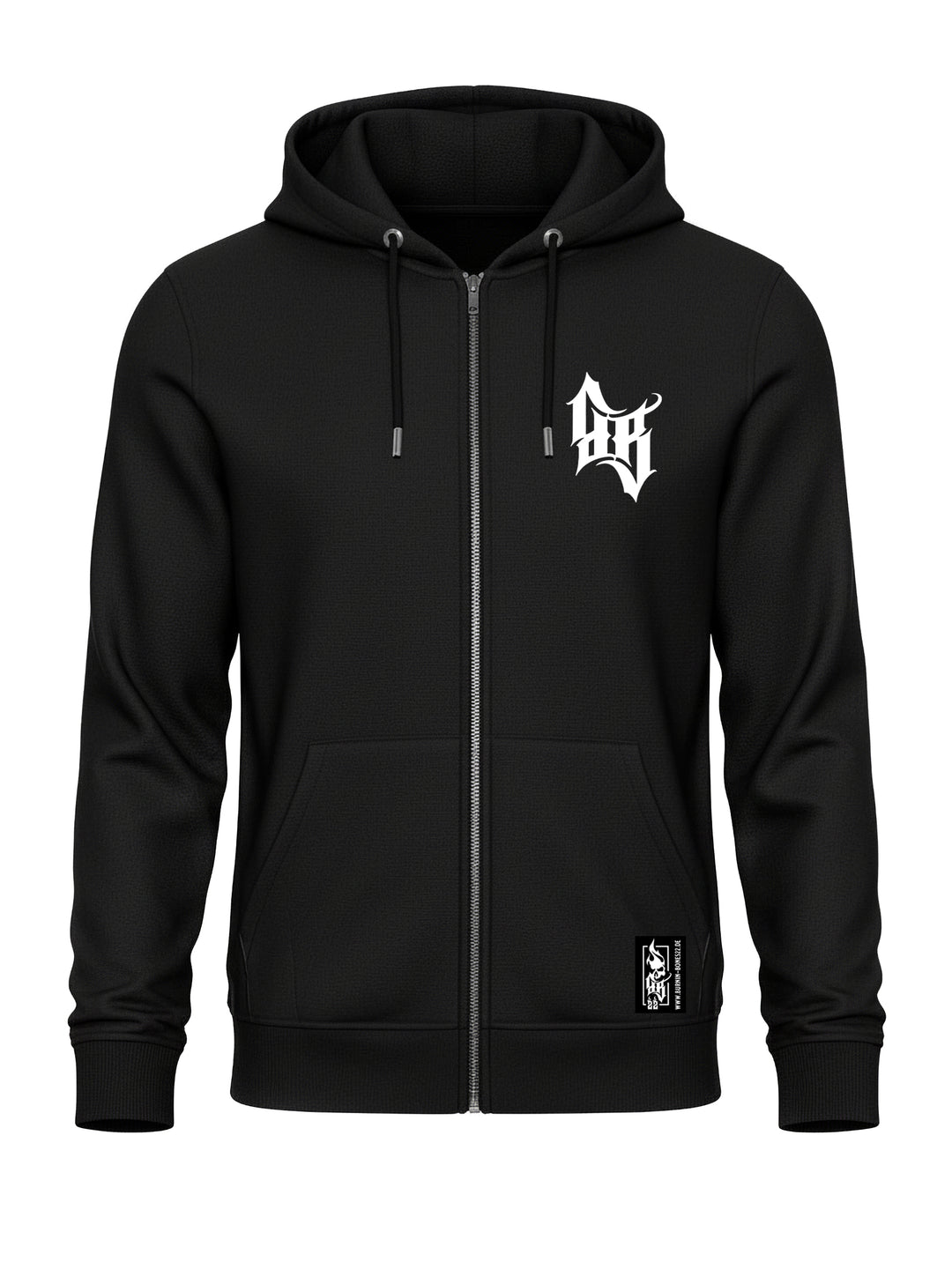 Hoodie-Jacke Men BB22 Heavy - Skull Bones B/WR