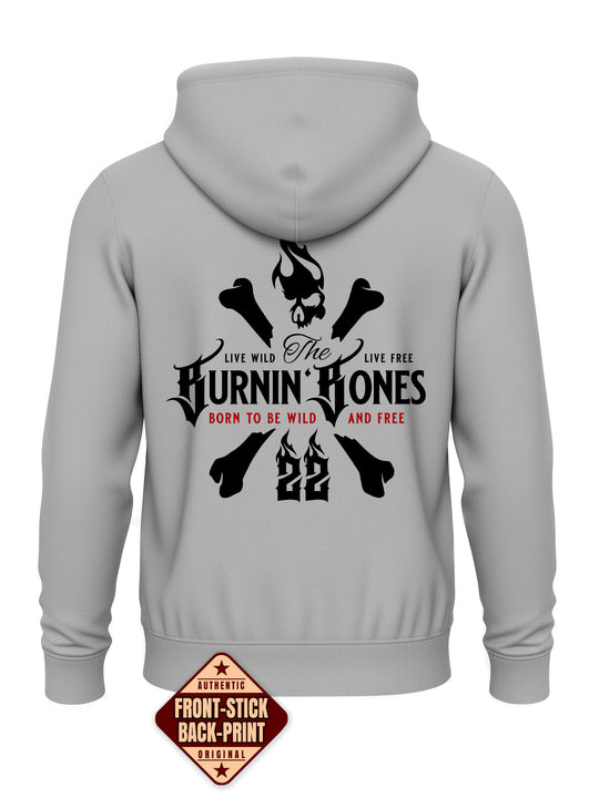 Hoodie-Jacke Men BB22 Heavy - Skull Bones G/BR