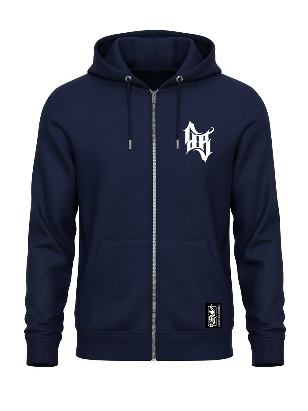 Hoodie-Jacke Men BB22 Heavy - Skull Bones N/W