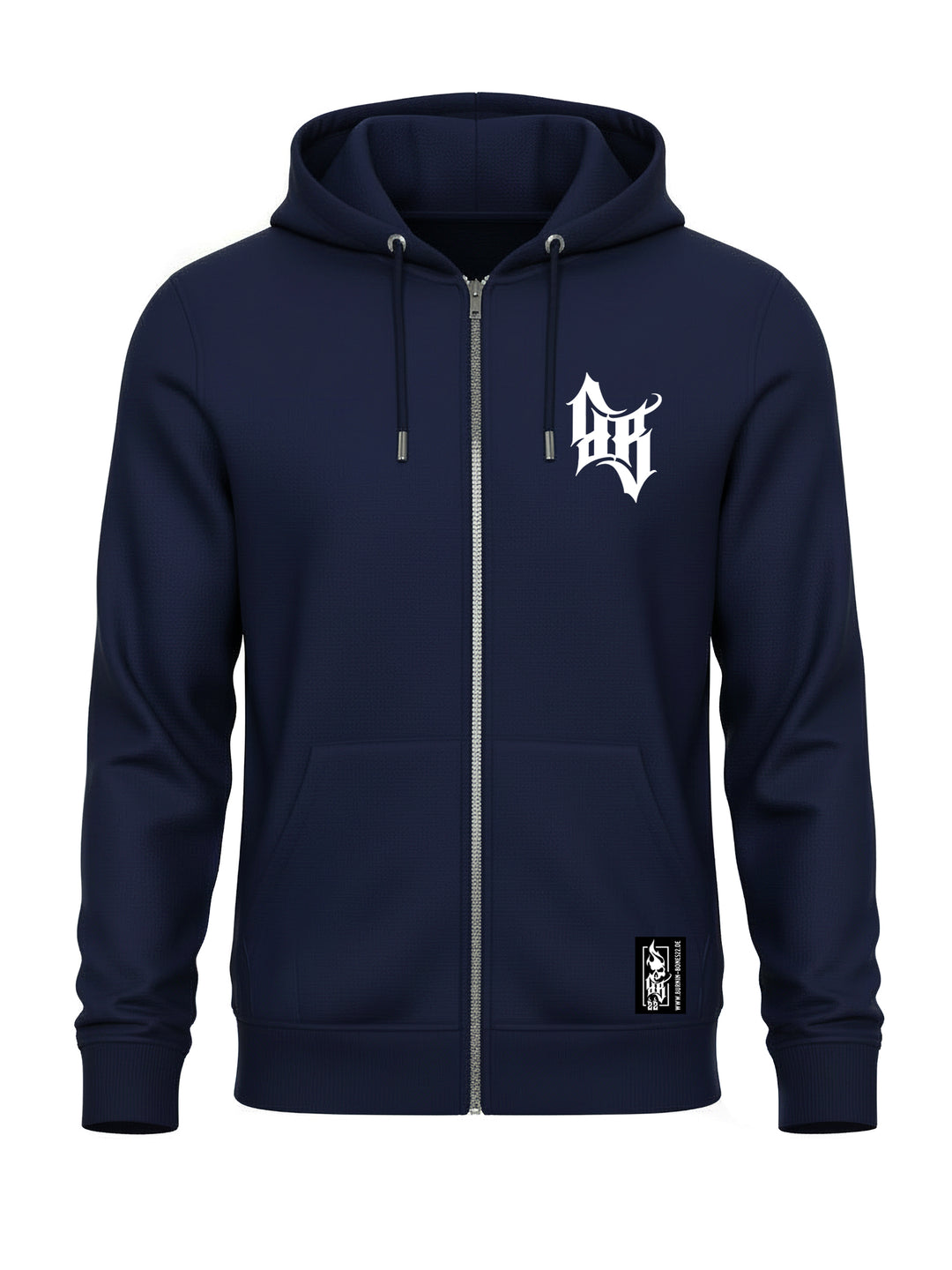 Hoodie-Jacke Men BB22 Heavy - Skull Bones N/W