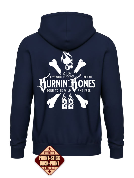 Hoodie-Jacke Men BB22 Heavy - Skull Bones N/W