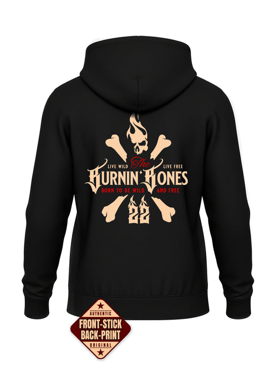 Hoodie-Jacke Women BB22 Heavy - Skull Bones B/RDR