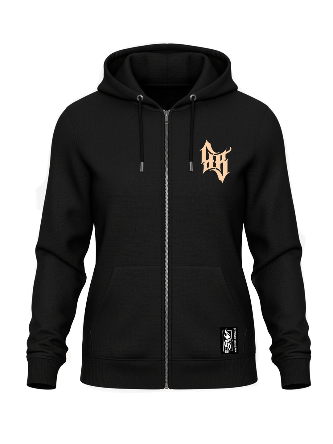 Hoodie-Jacke Women BB22 Heavy - Skull Bones B/RDR