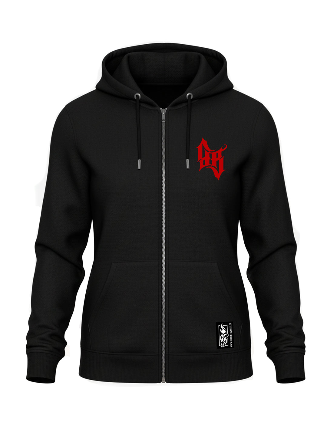 Hoodie-Jacke Women BB22 Heavy - Skull Bones B/R