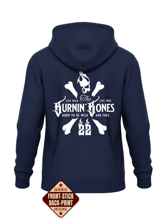 Hoodie-Jacke Women BB22 Heavy - Skull Bones N/W