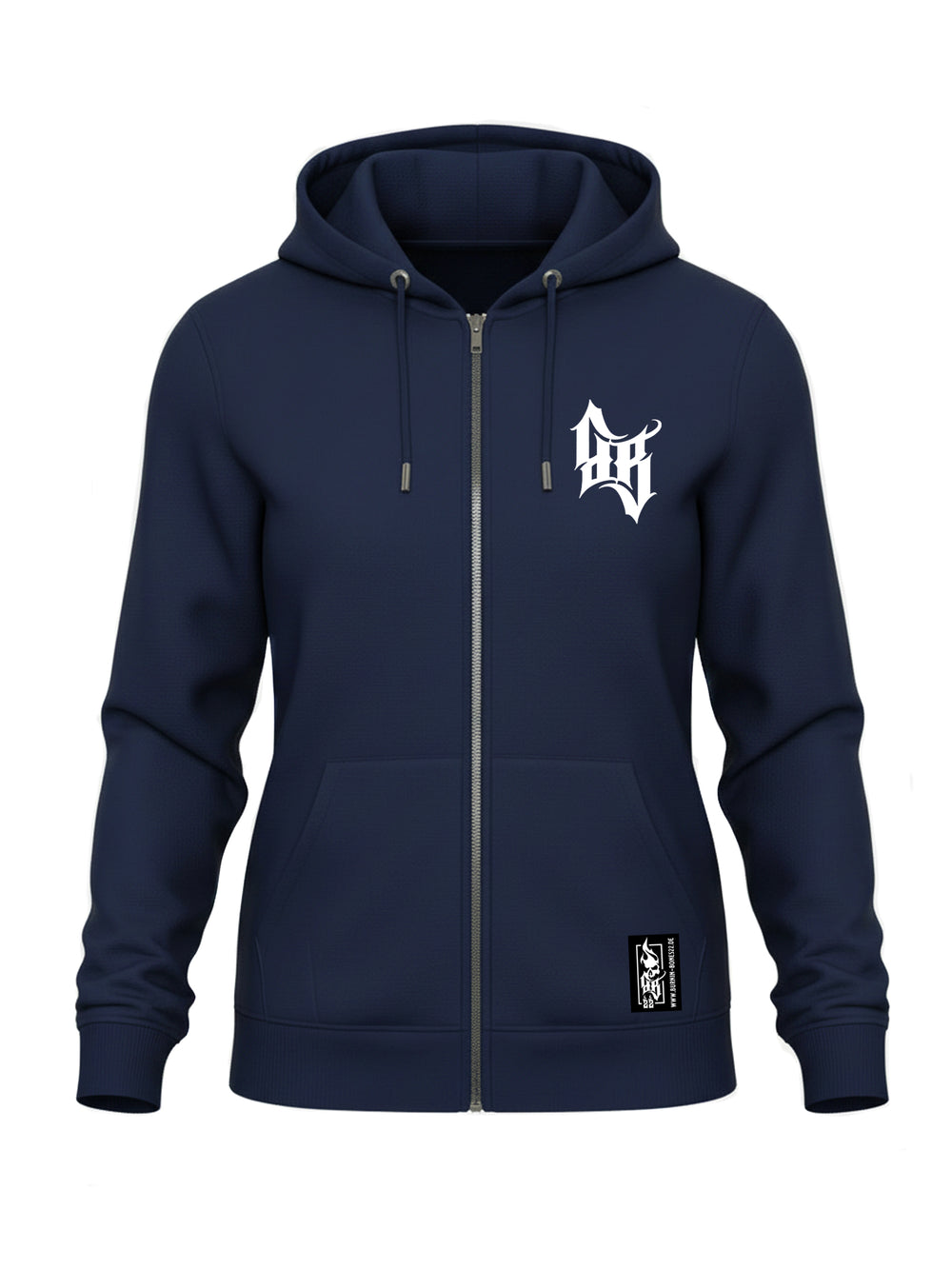 Hoodie-Jacke Women BB22 Heavy - Skull Bones N/W