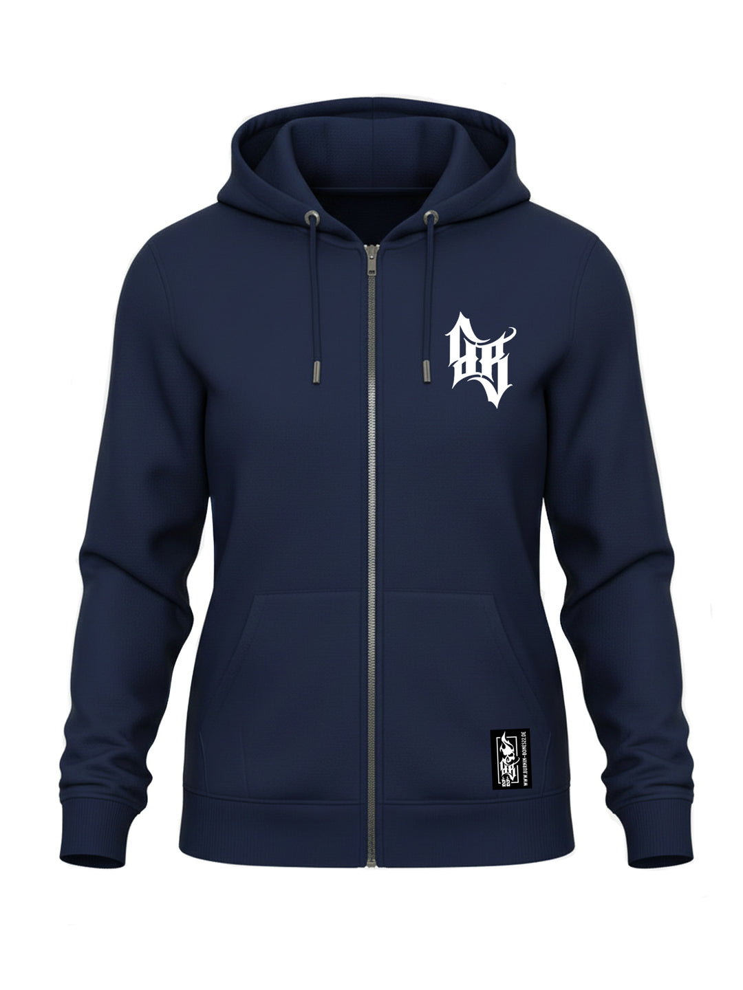 Hoodie-Jacke Women BB22 Heavy - Skull Bones N/W