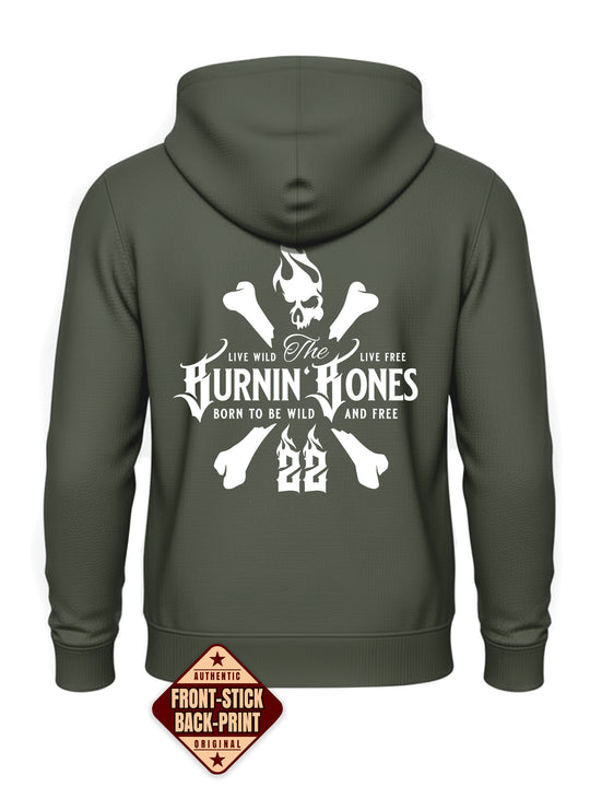 Hoodie Men BB22 Classic - Skull Bones K/W