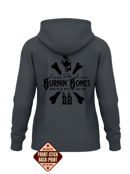 Hoodie Women BB22 Classic - Skull Bones A/B