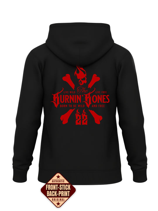 Hoodie Women BB22 Classic - Skull Bones B/R