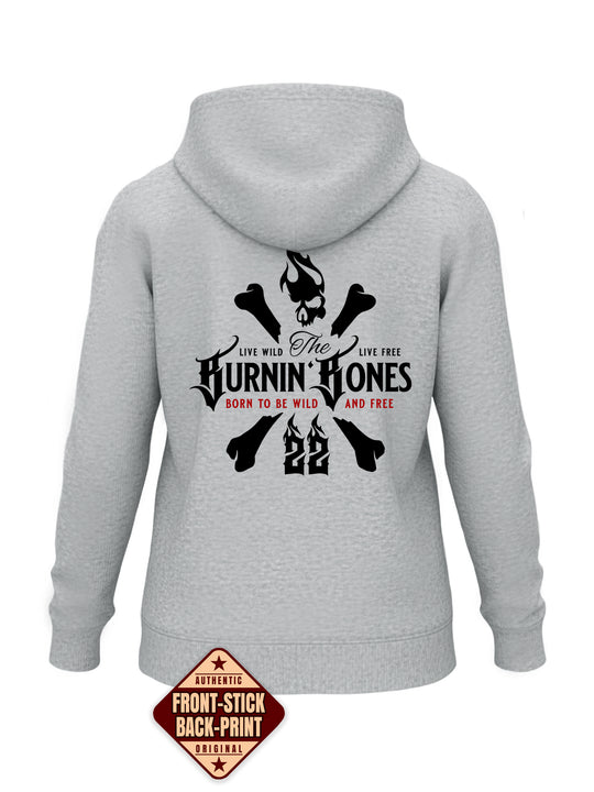 Hoodie Women BB22 Classic - Skull Bones G/BR
