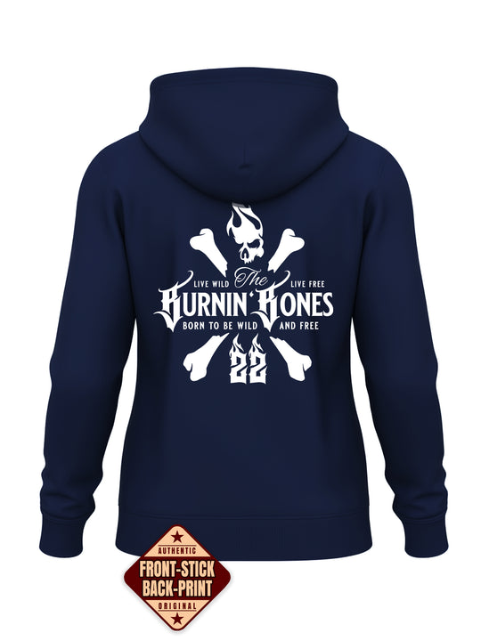 Hoodie Women BB22 Classic - Skull Bones N/W