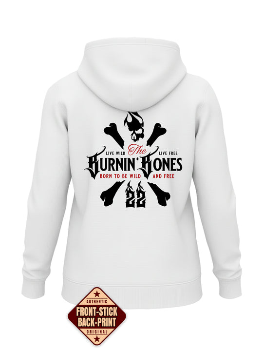Hoodie Women BB22 Classic - Skull Bones W/RBR