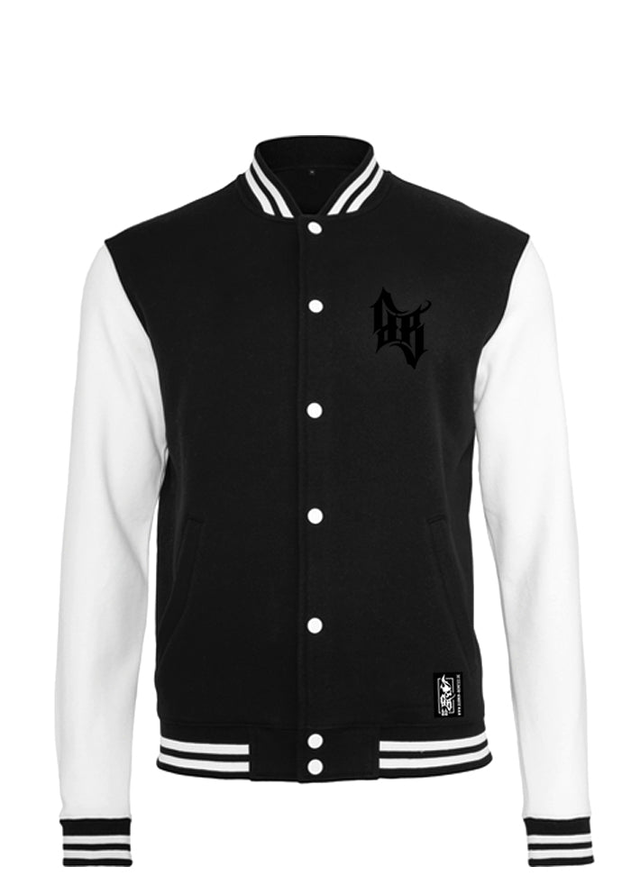 College Jacke Men- Skull Bones BW/B