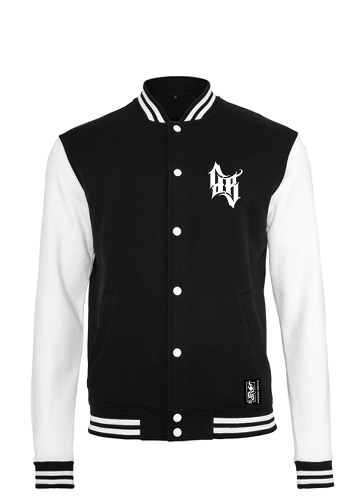 College Jacke Men- Skull Bones BW/W