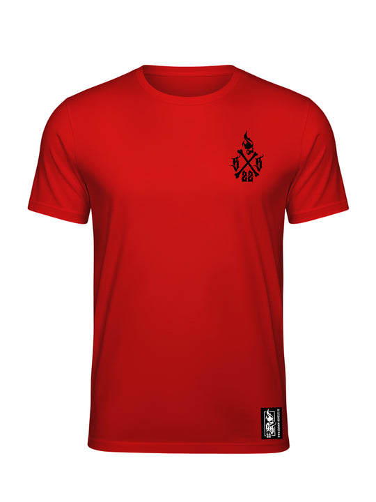 T-Shirt Men BB22 - Crossed Bones R/B