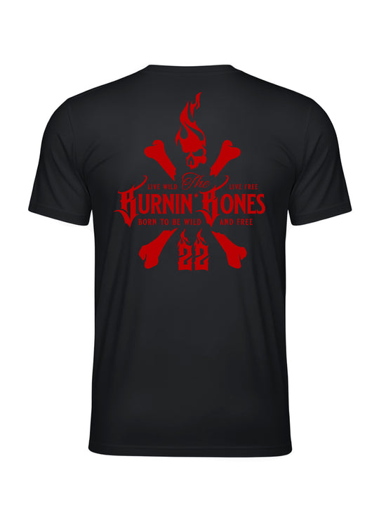 T-Shirt Men BB22 - Skull Bones B/R