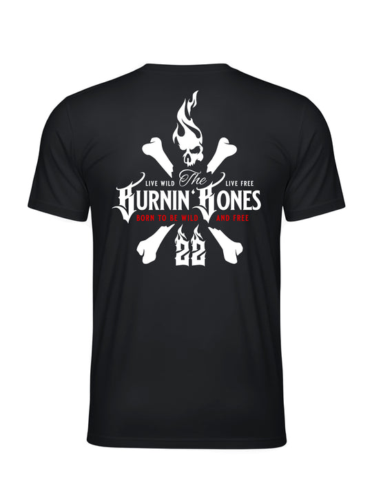 T-Shirt Men BB22 - Skull Bones B/WR