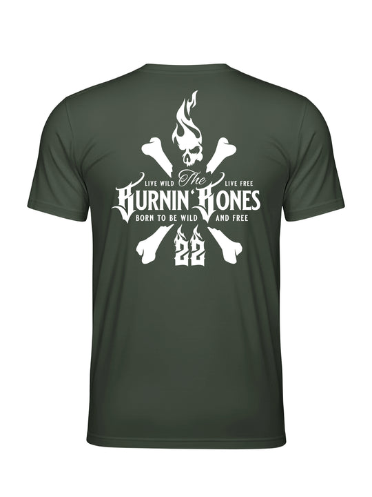 T-Shirt Men BB22 - Skull Bones K/W