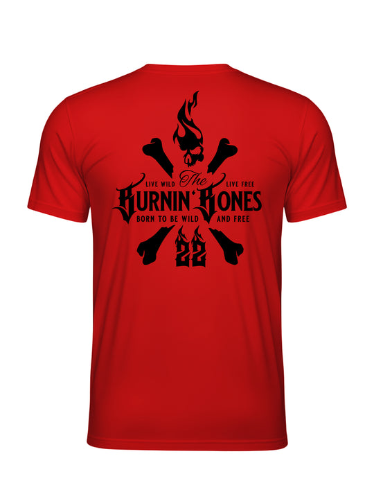 T-Shirt Men BB22 - Skull Bones R/B