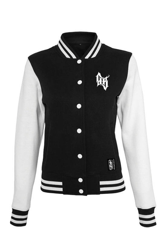 College Jacke Women - Skull Bones BW/W